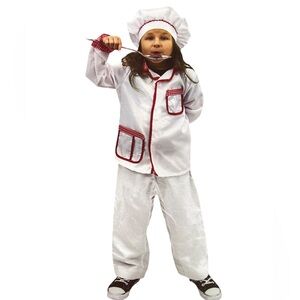Kids Dress up Costume Master Chef Shirt and Hat Set 5-6 years NWT